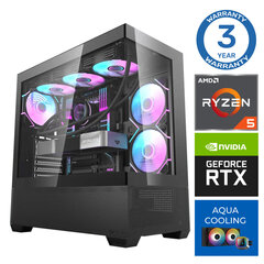 INTOP AQUA Ryzen 5 7600X 32GB DDR5 1TB SSD M.2 NVME RTX4060Ti 8GB no-OS цена и информация | Стационарные компьютеры | 220.lv