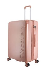 Большой чемодан Discovery FOCUS pозовый цена и информация | Чемоданы, дорожные сумки | 220.lv