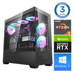 INTOP Ryzen 5 7500F 32GB DDR5 1TB SSD M.2 NVME RTX4060Ti 8GB WIN11Pro цена и информация | Стационарные компьютеры | 220.lv