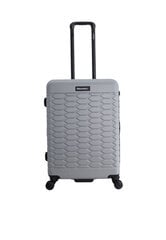 Серебристый средний чемодан Discovery REPTILE M цена и информация | Чемоданы, дорожные сумки | 220.lv