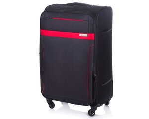 Средне -сильный твердый чемодан M Solier STL1316 - черный, красный цена и информация | Чемоданы, дорожные сумки | 220.lv
