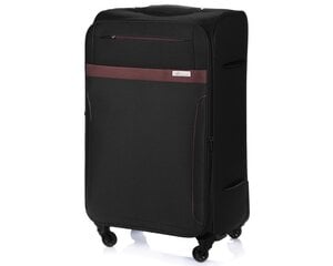 Очень большой твердый чемодан XL Solier STL1316 - черный, коричневый цена и информация | Чемоданы, дорожные сумки | 220.lv