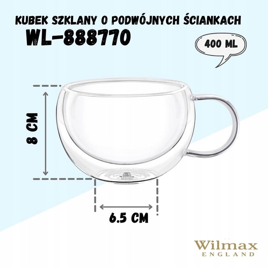 WILMAX krūze 400 ml цена и информация | Glāzes, krūzes, karafes | 220.lv