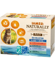 IAMS Naturally консервы с рыбой, 12x85 г цена и информация | Консервы для котов | 220.lv