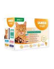 IAMS Cat Delights konservi ar mājputnu, jēra gaļu un zivīm, 12x85 g cena un informācija | Konservi kaķiem | 220.lv