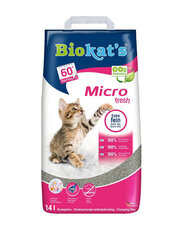 Сжимающийся наполнитель для кошек Biokat's Micro Fresh 14 л цена и информация | Наполнители для туалета | 220.lv