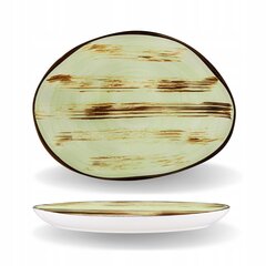 Фарфоровая овальная тарелка фисташковая 33*24,5 см цена и информация | Посуда, тарелки, обеденные сервизы | 220.lv