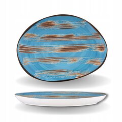 Фарфоровая овальная тарелка голубая 33*24,5 см цена и информация | Посуда, тарелки, обеденные сервизы | 220.lv