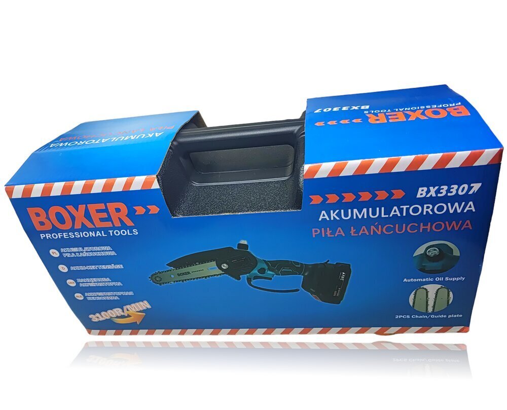 Akumulatora ķēdes zāģis Boxer BX3307, 2000W, 2 akumulatori cena un informācija | Motorzāģi | 220.lv