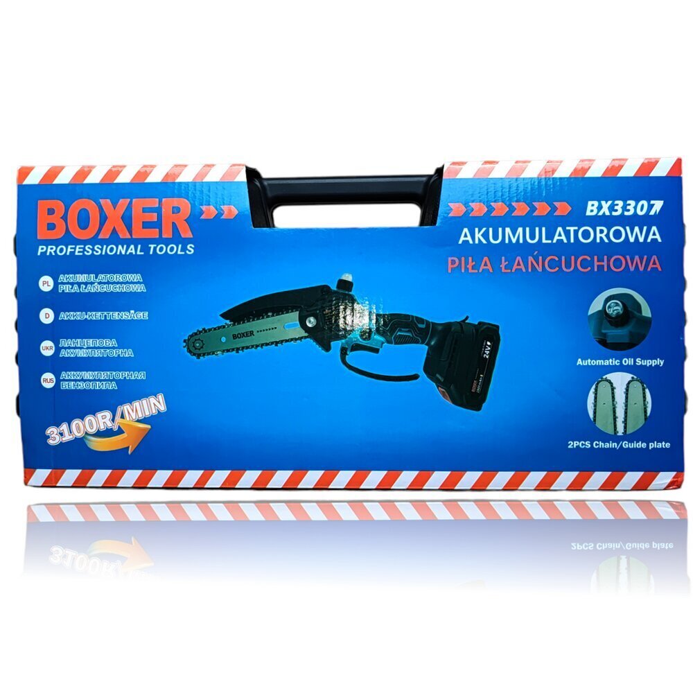 Akumulatora ķēdes zāģis Boxer BX3307, 2000W, 2 akumulatori cena un informācija | Motorzāģi | 220.lv