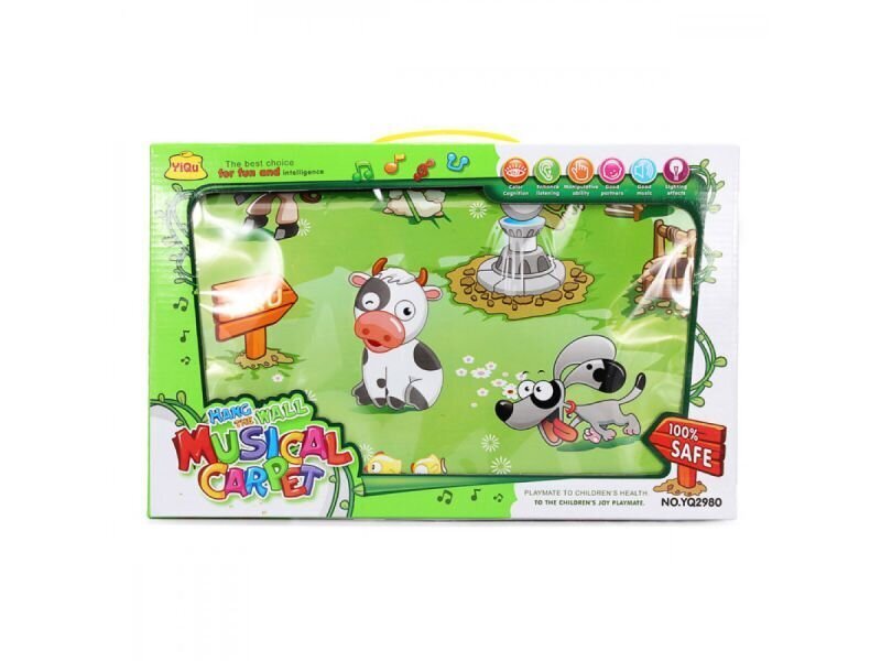 Izglītojošs muzikāls paklājiņš mazuļiem Happy Farm Yiqu cena un informācija | Attīstošās rotaļlietas | 220.lv