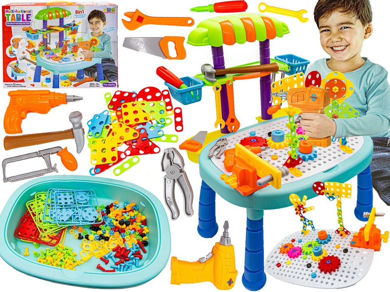 Daudzfunkcionāls galds ar instrumentiem bērniem цена и информация | Attīstošās rotaļlietas | 220.lv
