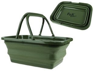 Salokāms pārgājienu grozs Fox Outdoor, 9L, zaļš cena un informācija | Citas tūrisma preces | 220.lv