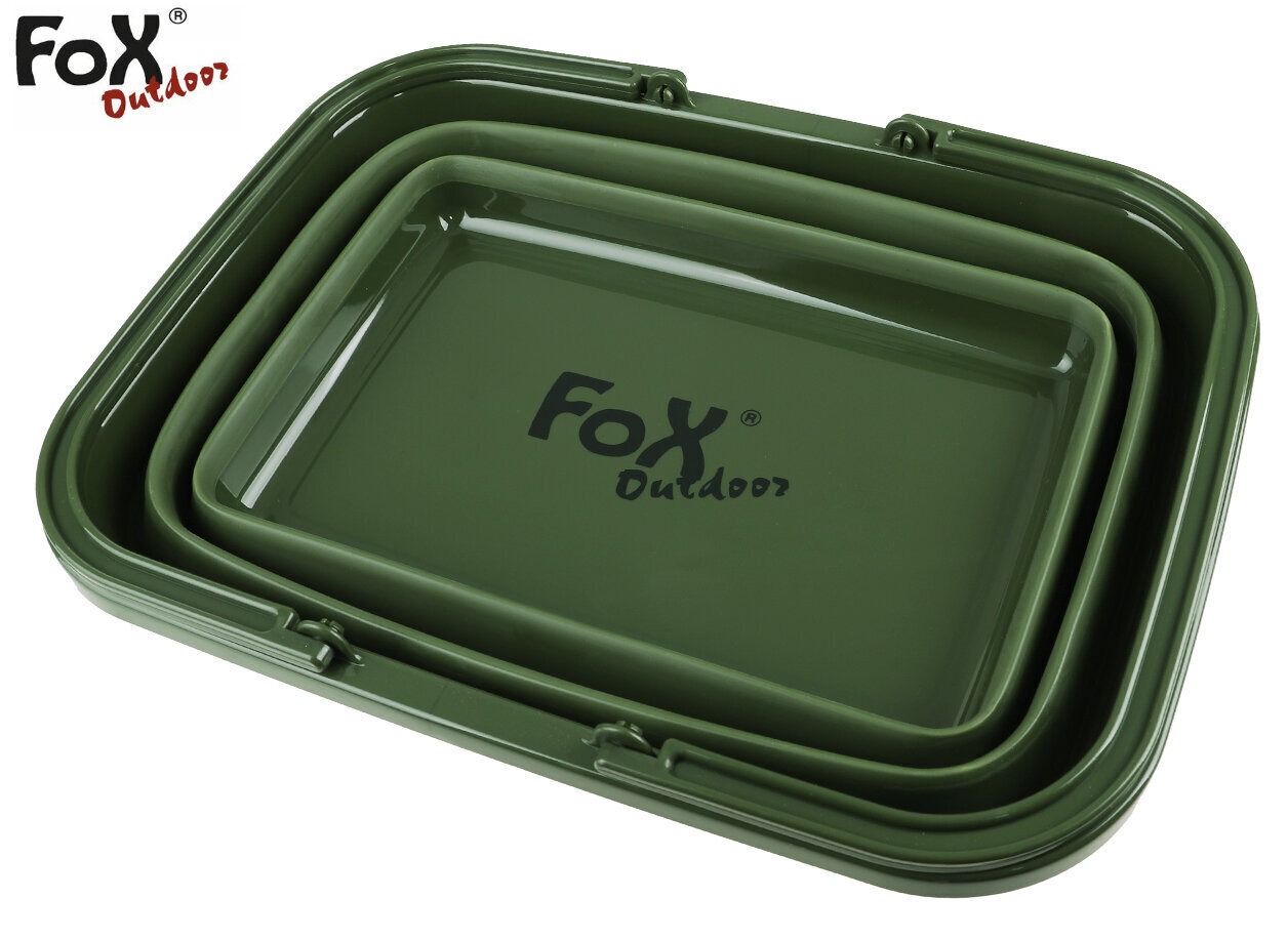 Salokāms pārgājienu grozs Fox Outdoor, 9L, zaļš cena un informācija | Citas tūrisma preces | 220.lv