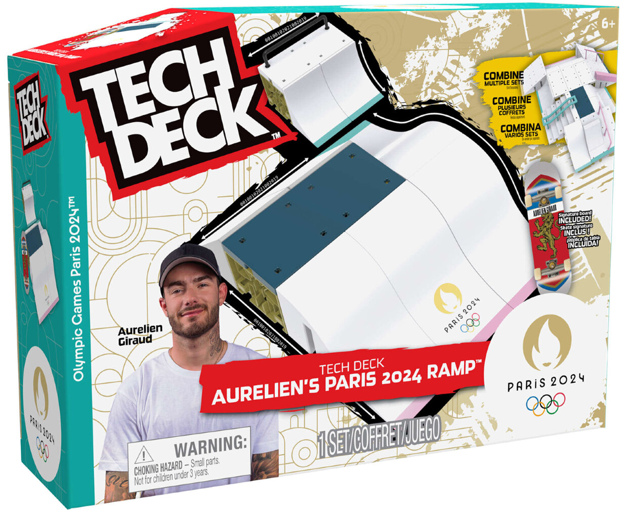 Skeitborda komplekts Tech Deck Aurelien's Ramp Paris 2024 цена и информация | Rotaļlietas zēniem | 220.lv