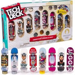 8 skrituļdēļu komplekts Tech Deck Competition Legends + aksesuāri цена и информация | Конструктор автомобилей игрушки для мальчиков | 220.lv