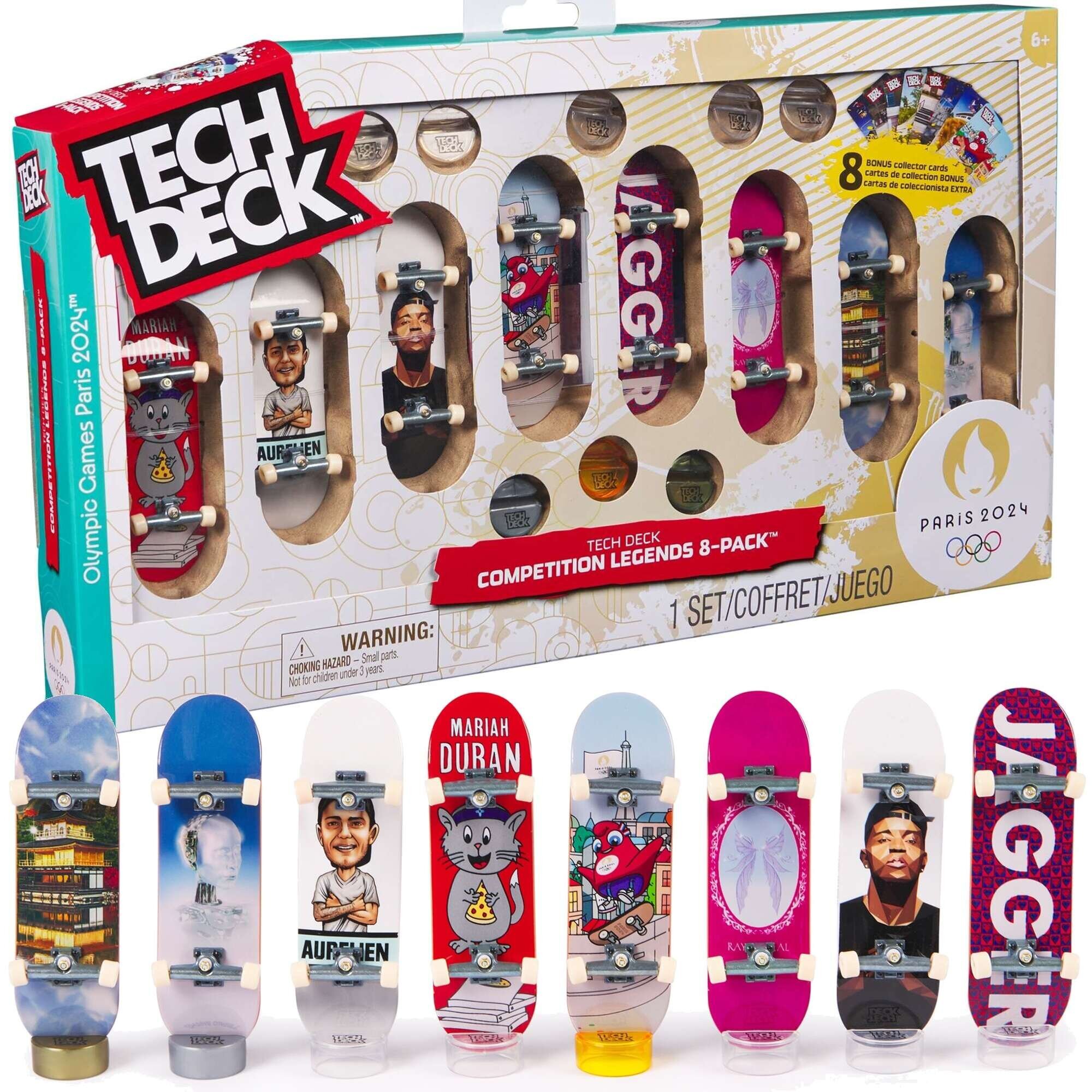 Набор для пальчикового скейтборда Tech Deck Competition Legends с 8  пальчиковыми досками цена | 220.lv