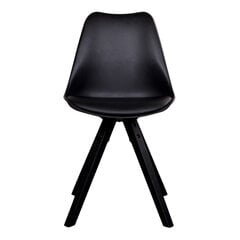 Комплект из 2-x обеденных стульев Bergen с черными деревянными ножками, тёмно-серый (2 шт.) цена и информация | Стулья для кухни и столовой | 220.lv