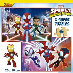 Pužļu komplekts Spidey & His Amazing Friends, 16 d. цена и информация | Пазлы | 220.lv