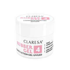 Nagu pieaudzēšanas želeja Claresa Rubber Gel, 4 rozā, 12 g цена и информация | Средства для маникюра и педикюра | 220.lv