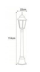 Садовый светильник, черный, ретро, ​​114 см, Kaja цена и информация | Уличное освещение | 220.lv