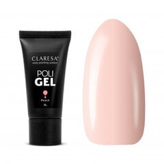 Nagu poligels Claresa Poli Gel, Persiks, 30 g cena un informācija | Nagu kopšanas piederumi | 220.lv