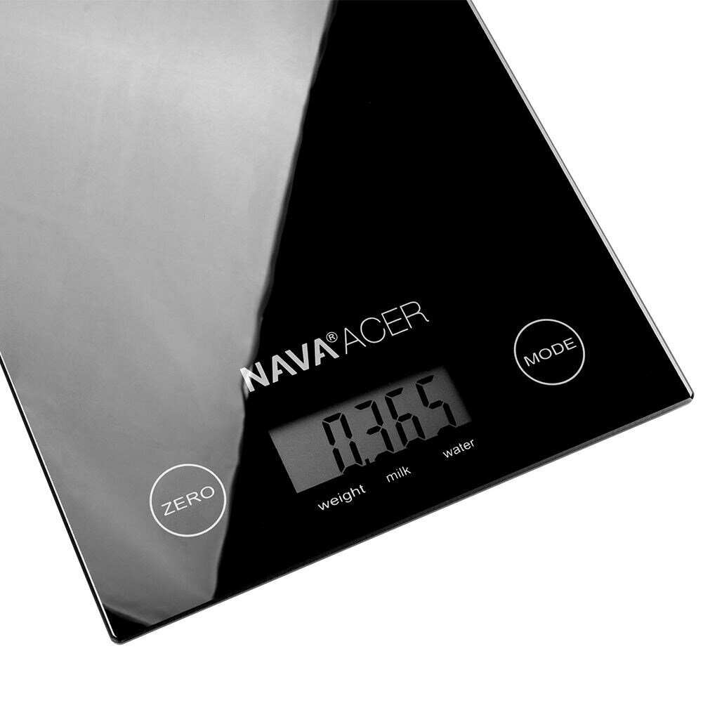 Elektroniskie stikla virtuves svari Nava Acer O-10-274-011, 5 kg cena un informācija | Virtuves svari | 220.lv