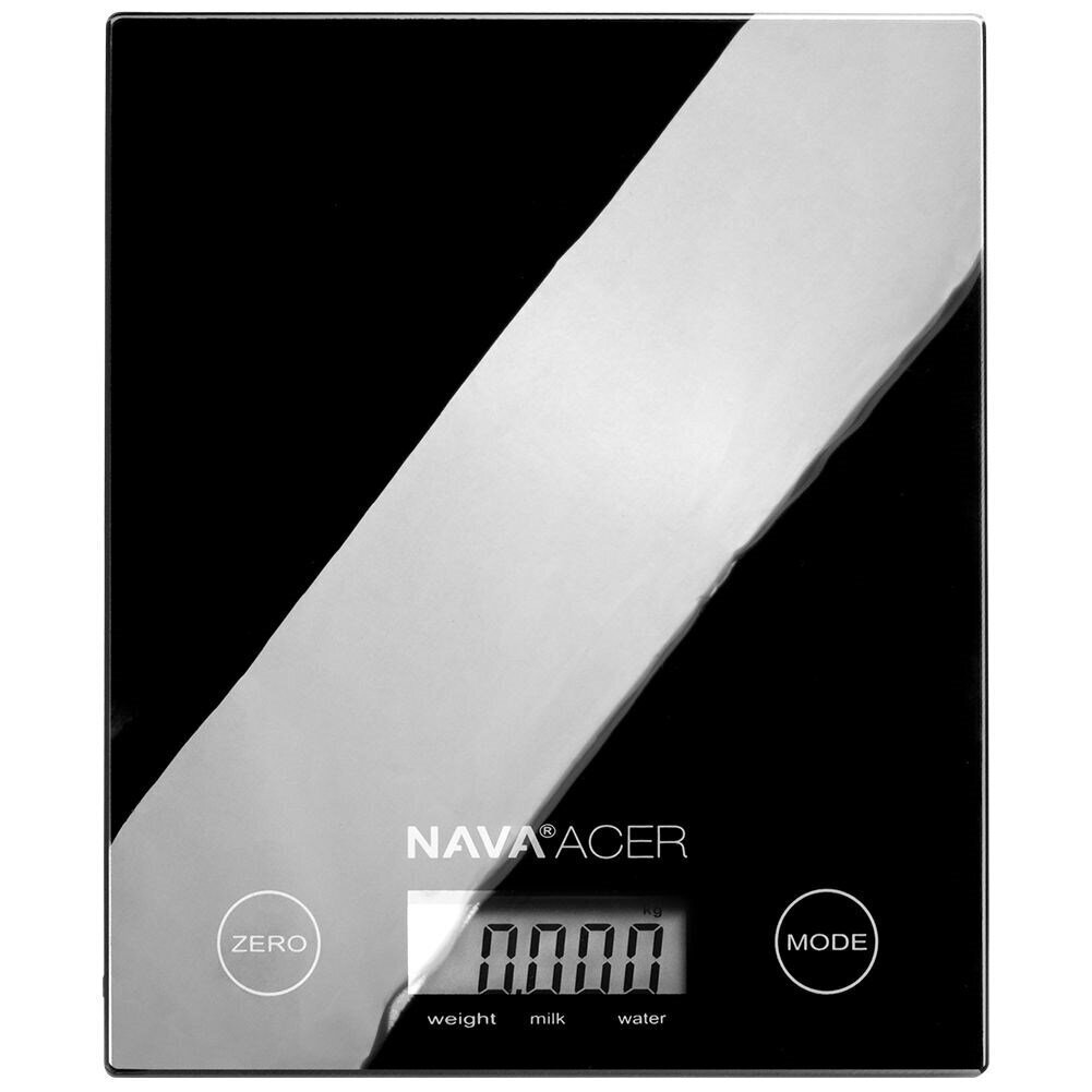Elektroniskie stikla virtuves svari Nava Acer O-10-274-011, 5 kg cena un informācija | Virtuves svari | 220.lv