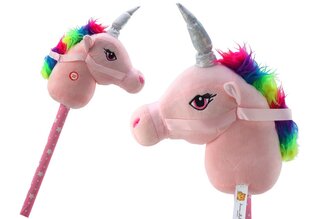 Плюшевая голова единорога на палочке Hobby Horse со звуками, розовый цена и информация | Игрушки для малышей | 220.lv