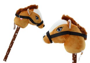 Плюшевая голова лошади на палке Hobby Horse, со звуками, коричневая цена и информация | Игрушки для малышей | 220.lv