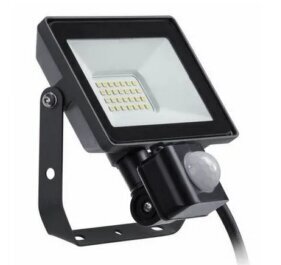LED prožektors ar kustības sensoru Pila, melns, 1 gab. cena un informācija | Āra apgaismojums | 220.lv
