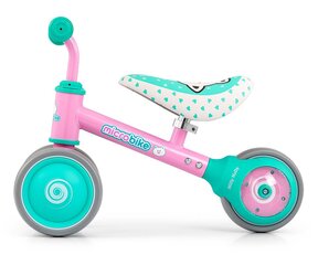 Trīsriteņa līdzsvara velosipēds Milly Mally Micro Plus Cat, rozā/zaļš цена и информация | Балансировочные велосипеды | 220.lv