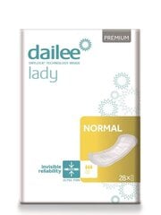Biksīšu ieliktnīši Dailee Lady Premium Normal, 28 gab. цена и информация | Подгузники, прокладки, одноразовые пеленки для взрослых | 220.lv
