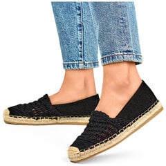 Espadrilles sievietēm, melnas цена и информация | Женские туфли | 220.lv