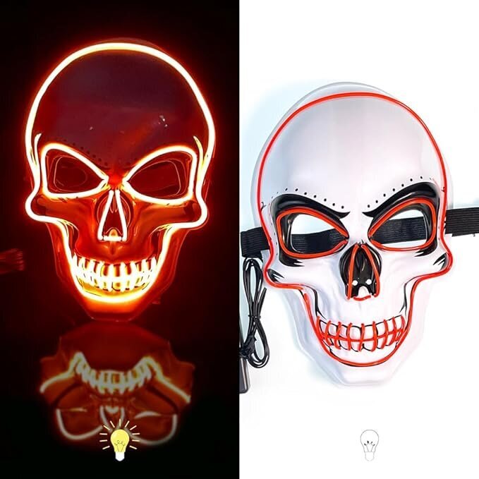 Helovīna kostīms ar LED gaismu Raaibb cena un informācija | Karnevāla kostīmi, maskas un parūkas | 220.lv