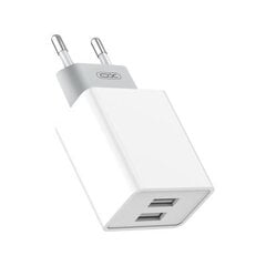 XO Адаптер питания 2x USB 2.1A + кабель USB-C цена и информация | Зарядные устройства для телефонов | 220.lv