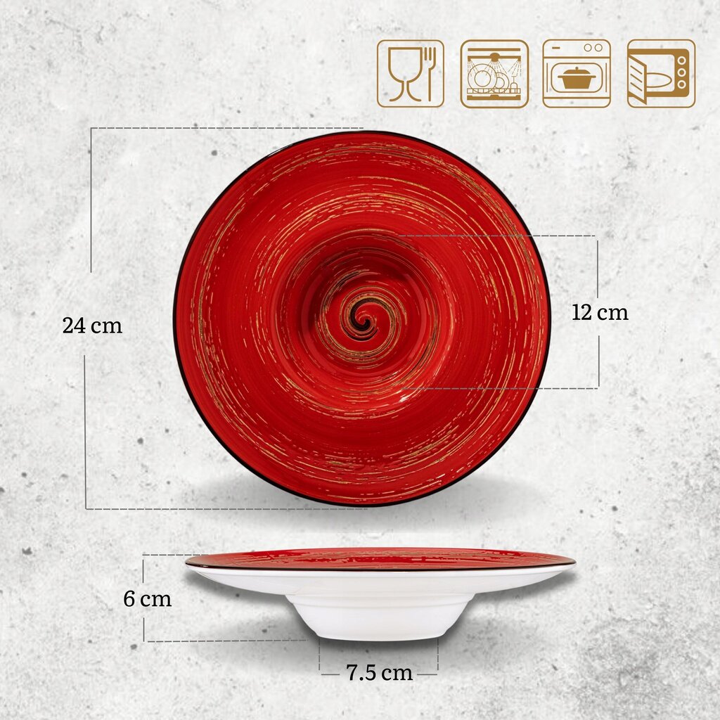 Wilmax dziļais šķīvis,24 cm cena un informācija | Trauki, šķīvji, pusdienu servīzes | 220.lv
