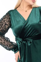 Зеленое велюровое платье F4018-ZA-44/46 цена и информация | Платья | 220.lv