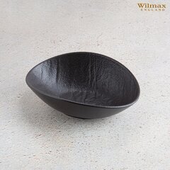 Овальный черный фарфоровый салатник Wilmax 25x16,5x6 см цена и информация | Посуда, тарелки, обеденные сервизы | 220.lv
