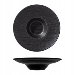 Глубокая фарфоровая тарелка черная с имитацией камня Wilmax 27 см 250 мл цена и информация | Посуда, тарелки, обеденные сервизы | 220.lv