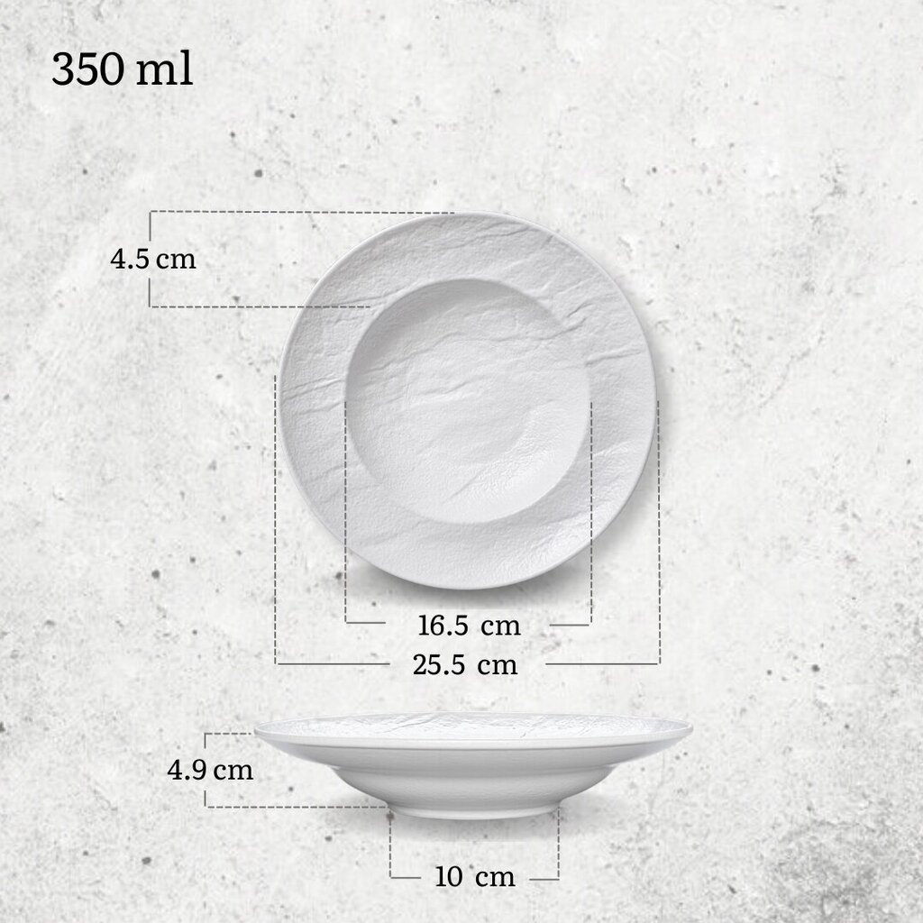 Wilmax dziļais šķīvis, 25,5 cm, 2 gab. cena un informācija | Trauki, šķīvji, pusdienu servīzes | 220.lv