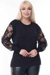 Blūze sievietēm, melna цена и информация | Женские блузки, рубашки | 220.lv