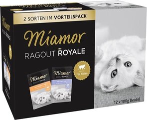 Miamor jauniem kaķiem, ar mājputnu un liellopu gaļu, 12x100 g цена и информация | Консервы для котов | 220.lv