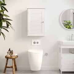 Vannas istabas skapis, pakarināms, balts цена и информация | Шкафчики для ванной | 220.lv