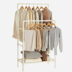 Вешалка для одежды, белый цена и информация | Мешки для одежды, вешалки | 220.lv