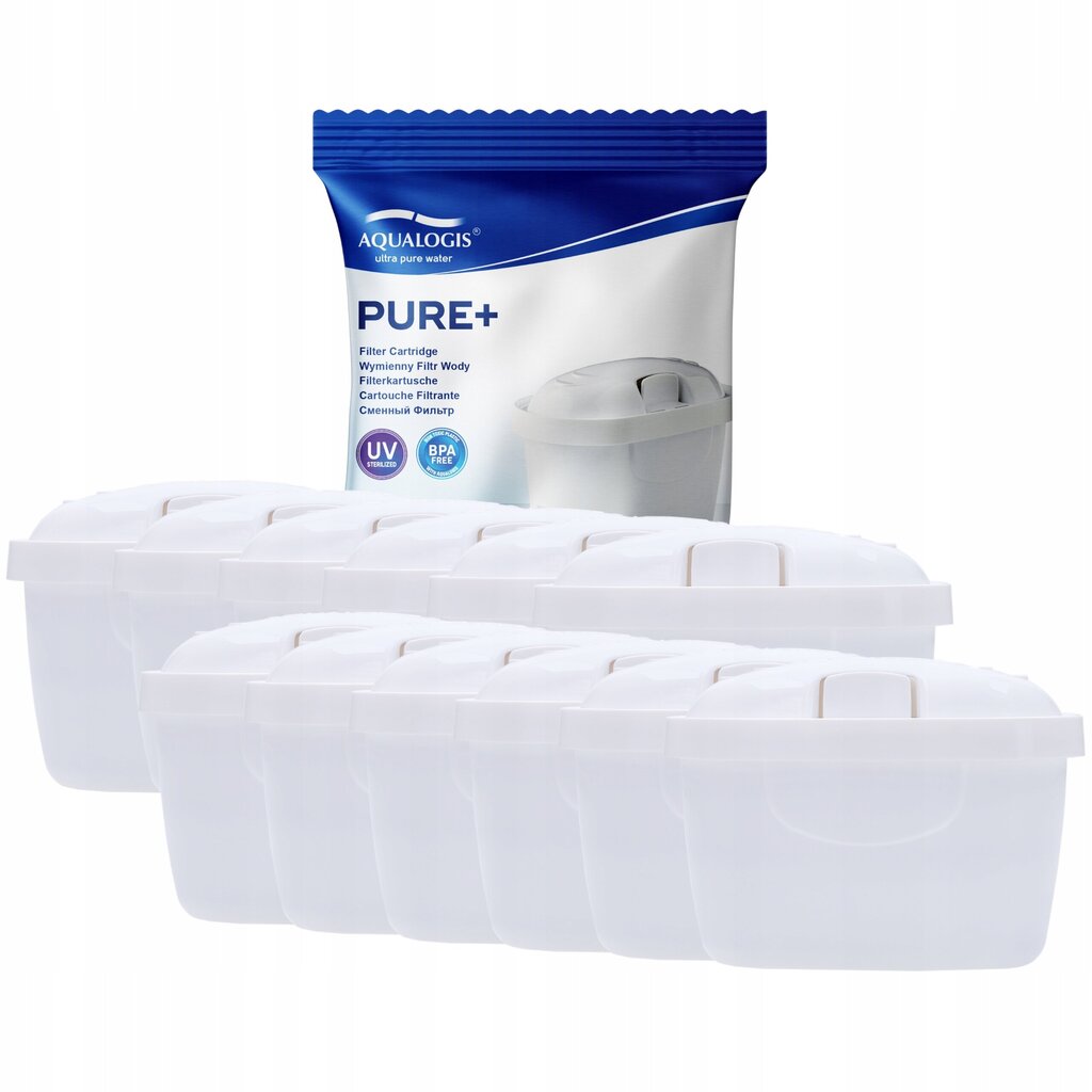 12x Aqualogis Pure+ cena un informācija | Ūdens attīrīšanas sistēmas un filtri | 220.lv
