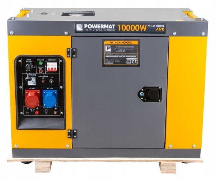 Dīzeļa ģenerators Powermat PM-AGR-10000MD, 10000W, 230V/400V/12V цена и информация | Elektrības ģeneratori | 220.lv