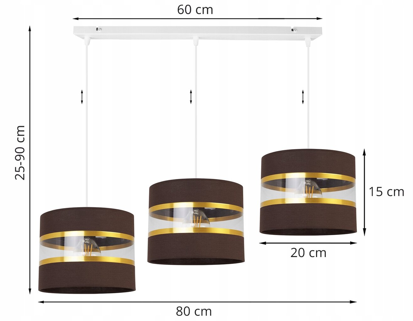 LightHome kulons Elegance Gold cena un informācija | Piekaramās lampas | 220.lv