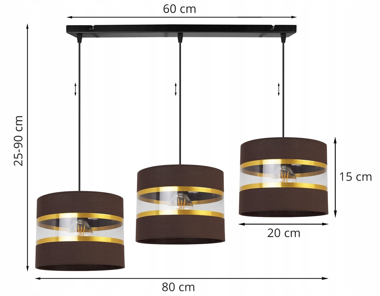 LightHome kulons Elegance Gold cena un informācija | Piekaramās lampas | 220.lv