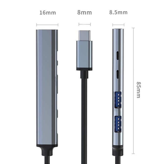 Qoltec 5in1 53790 cena un informācija | Adapteri un USB centrmezgli | 220.lv